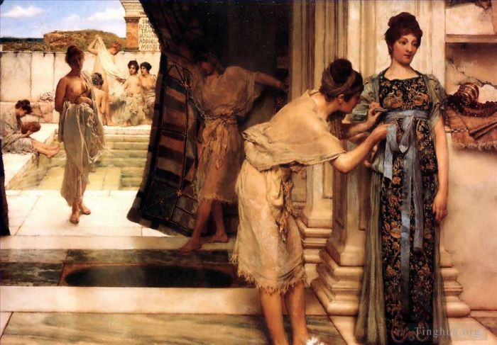Sir Lawrence Alma-Tadema Ölgemälde - Das Frigidarium