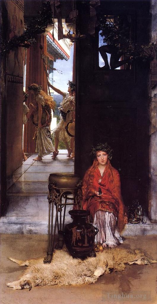Sir Lawrence Alma-Tadema Ölgemälde - Der Weg zum Tempel