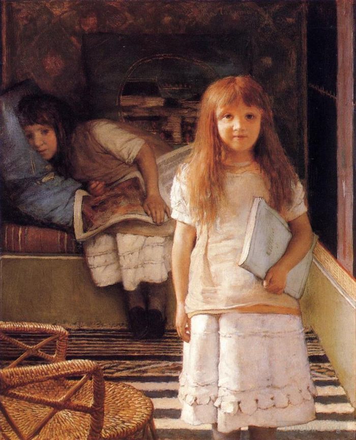 Sir Lawrence Alma-Tadema Ölgemälde - Das sind unsere Corner Laurense und Anna Alma Tadema