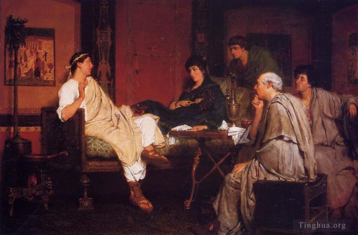 Sir Lawrence Alma-Tadema Ölgemälde - Tibullus in Delias