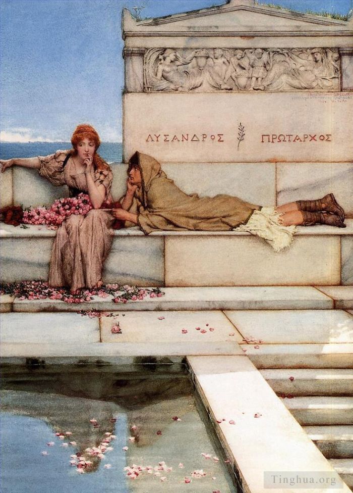 Sir Lawrence Alma-Tadema Ölgemälde - Xanthe und Phaon