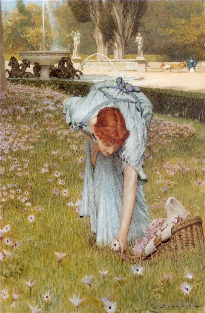 Sir Lawrence Alma-Tadema Ölgemälde - Flora