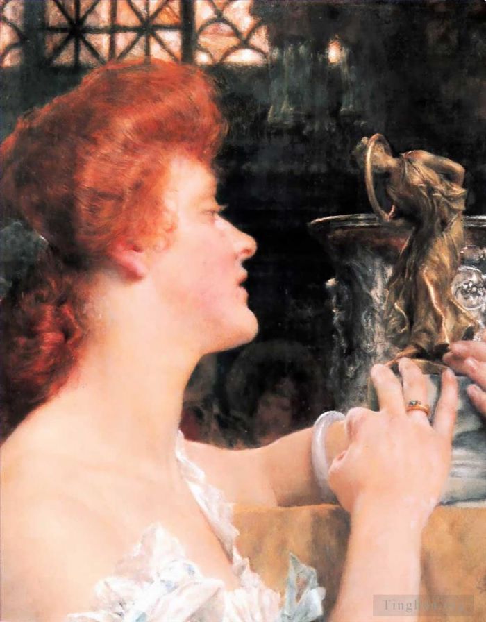 Sir Lawrence Alma-Tadema Ölgemälde - goldene Stunde