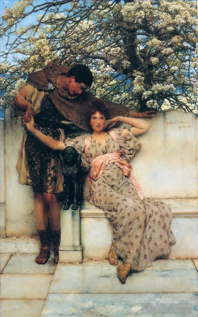 Sir Lawrence Alma-Tadema Ölgemälde - Versprechen des Frühlings