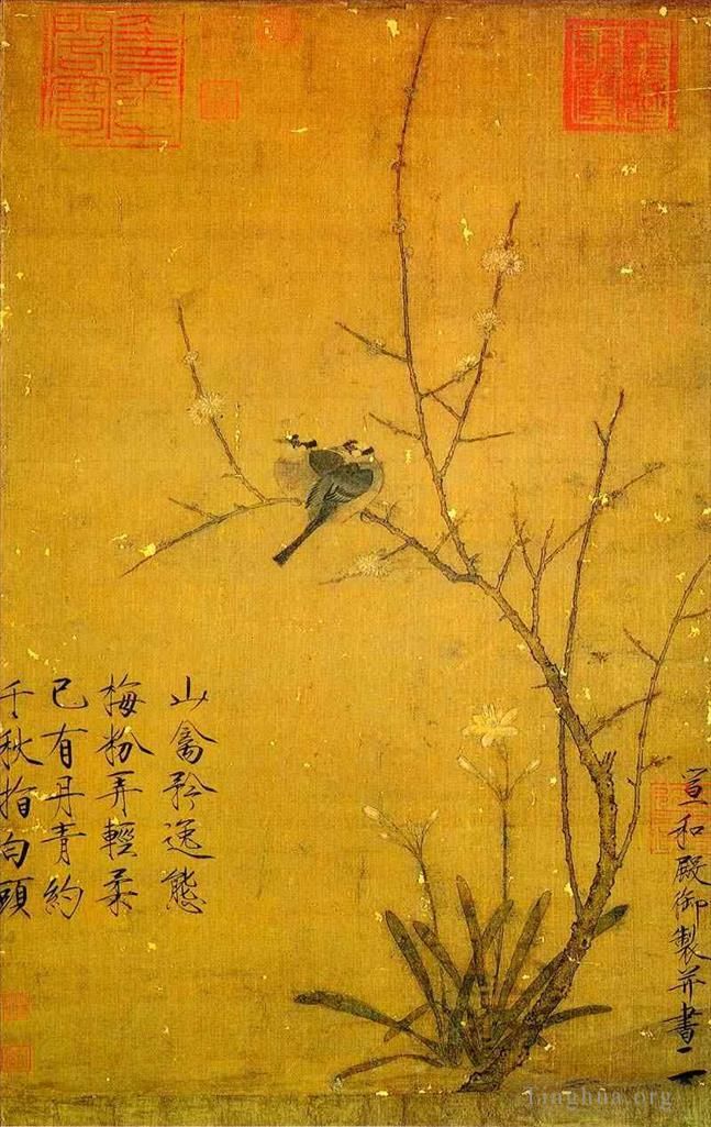 Zhao Ji Chinesische Kunst - Pflaume und Vögel