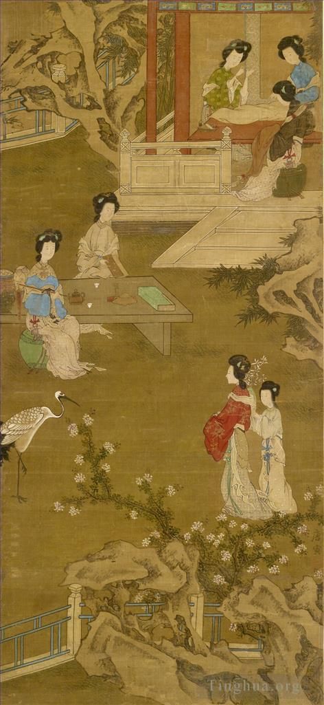 Tang Yin Chinesische Kunst - Anfertigung einer anonymen Kopie des Brautkleides nach Tang Yin