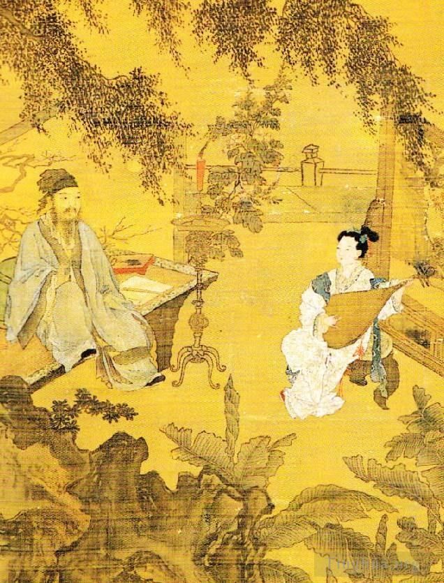 Tang Yin Chinesische Kunst - Tao Gu präsentiert ein Gedicht 1515
