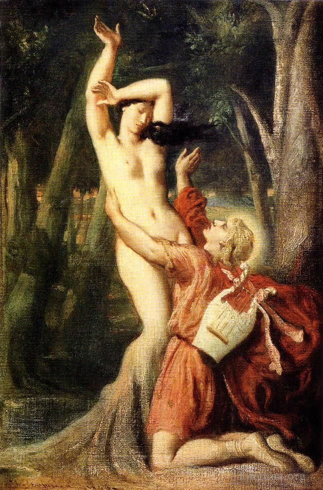 Theodore Chasseriau Ölgemälde - Apollo und Daphne 1845