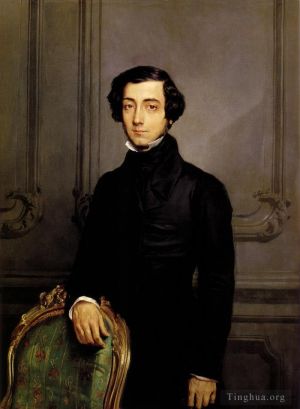 Theodore Chasseriau Werk - Porträt von Alexis de Toqueville 1850
