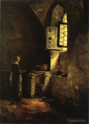 Theodore Clement Steele Werk - Eine Ecke in der Alten Küche des Mittenheimer Klosterimpressionisten