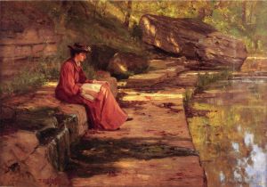Theodore Clement Steele Werk - Gänseblümchen am Fluss