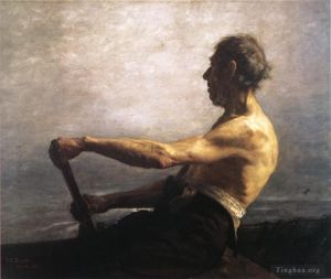Theodore Clement Steele Werk - Der Bootsmann-Impressionist