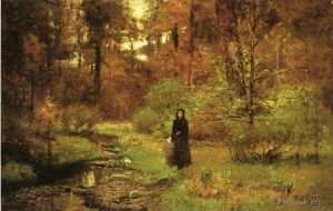Theodore Clement Steele Werk - Der Bach im Wald