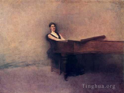 Thomas Wilmer Dewing Ölgemälde - Das Klavier
