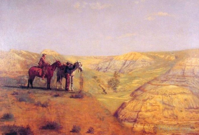 Thomas Cowperthwait Eakins Ölgemälde - Cowboys in den Bad Lands