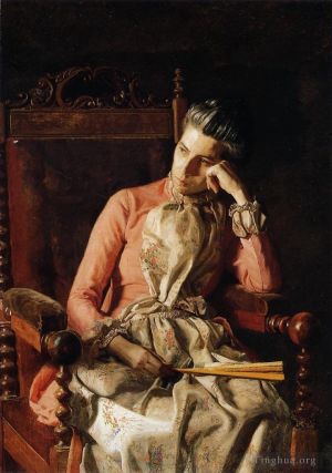 Thomas Cowperthwait Eakins Werk - Porträt von Amelia C Van Buren