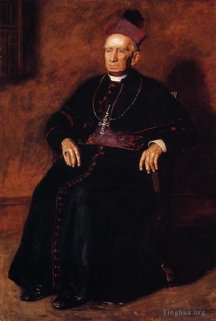 Thomas Cowperthwait Eakins Ölgemälde - Porträt von Erzbischof William Henry Elder