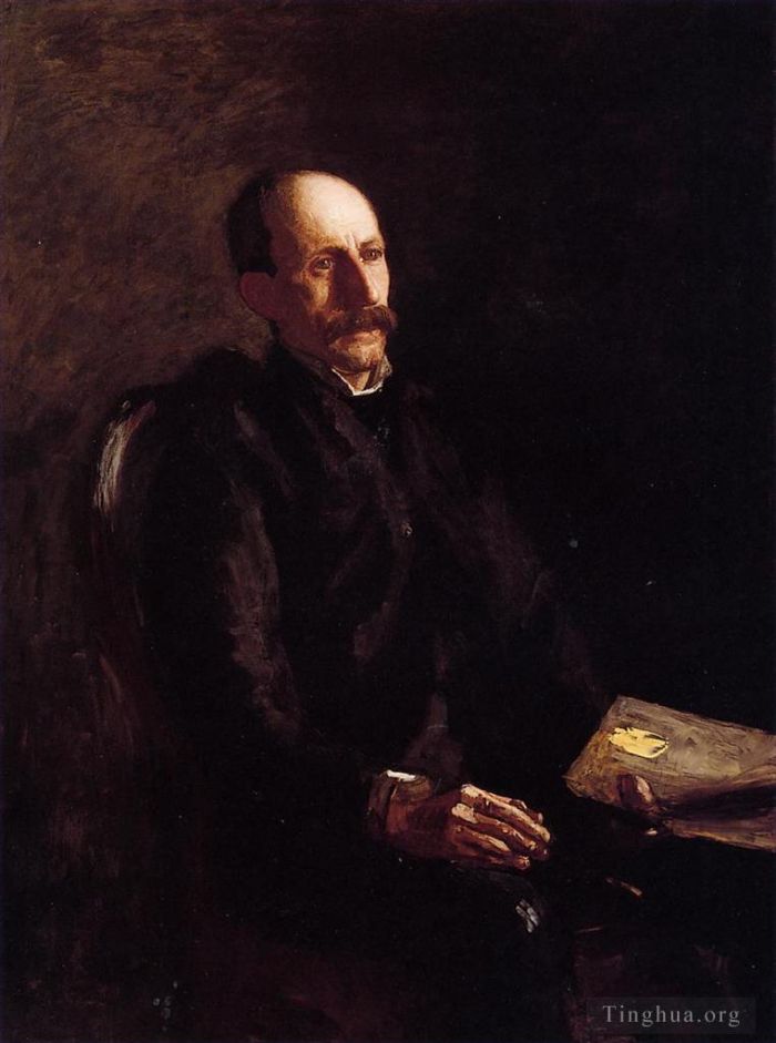 Thomas Cowperthwait Eakins Ölgemälde - Porträt von Charles Linford, dem Künstler