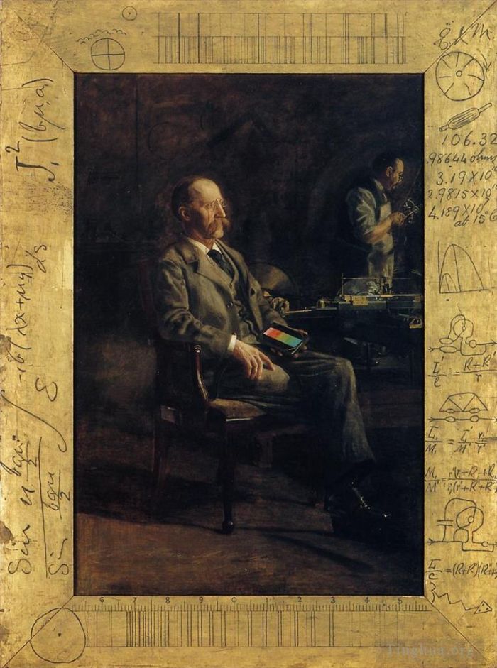 Thomas Cowperthwait Eakins Ölgemälde - Porträt von Professor Henry A Rowland