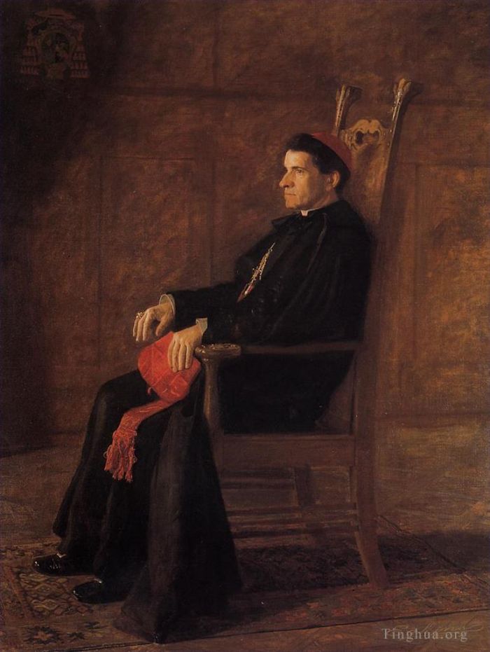 Thomas Cowperthwait Eakins Ölgemälde - Porträt von Sebastiano Kardinal Martinelli