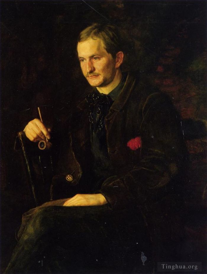 Thomas Cowperthwait Eakins Ölgemälde - Der Kunststudent, auch bekannt als Porträt von James Wright