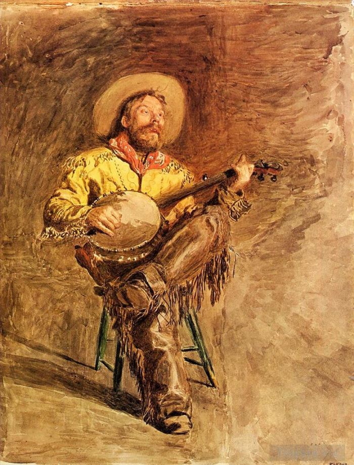 Thomas Cowperthwait Eakins Andere Malerei - Cowboy-Gesang