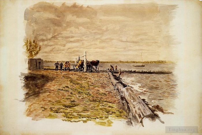 Thomas Cowperthwait Eakins Andere Malerei - Zeichnen der Seine