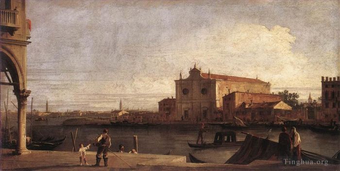 Thomas Gainsborough Ölgemälde - CANALETTO-Ansicht von San Giovanni Dei Battuti in Murano