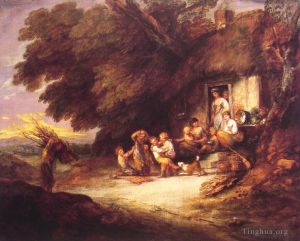 Thomas Gainsborough Werk - Die Cottage-Door-Landschaft