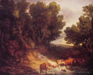Thomas Gainsborough Werk - Die Watering Place-Landschaft