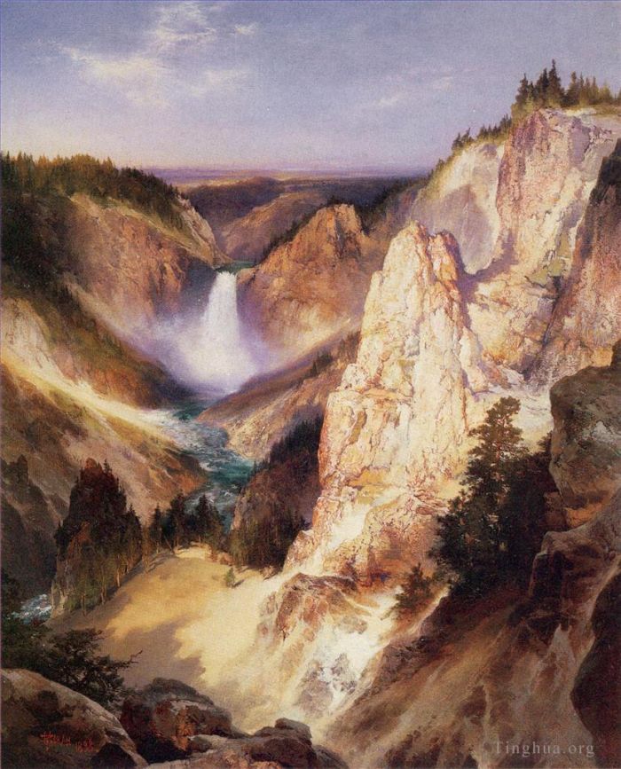 Thomas Moran Ölgemälde - Great Falls of Yellowstone