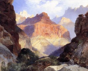 Thomas Moran Werk - Unter dem Red Wall Grand Canyon von Arizona