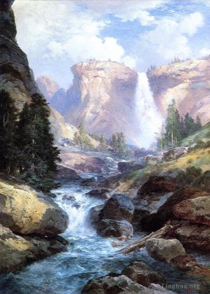 Thomas Moran Werk - Wasserfall im Yosemite