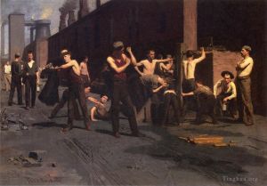 Thomas Pollock Anshutz Werk - Die Eisenarbeiter Mittagszeit