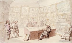 Thomas Rowlandson Werk - Mr. Michells Bildergalerie im Grove House Enfield