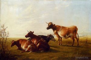 Thomas Sidney Cooper Werk - Kühe auf einer Wiese