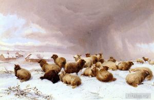 Thomas Sidney Cooper Werk - Schafe im Winter