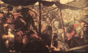 Tintoretto Werk - Kampf zwischen Türken und Christen
