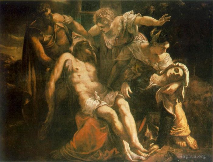 Tintoretto Ölgemälde - Abstieg vom Kreuz
