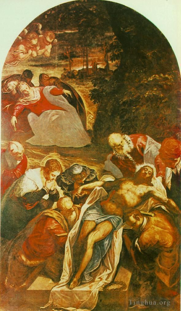 Tintoretto Ölgemälde - Grablegung