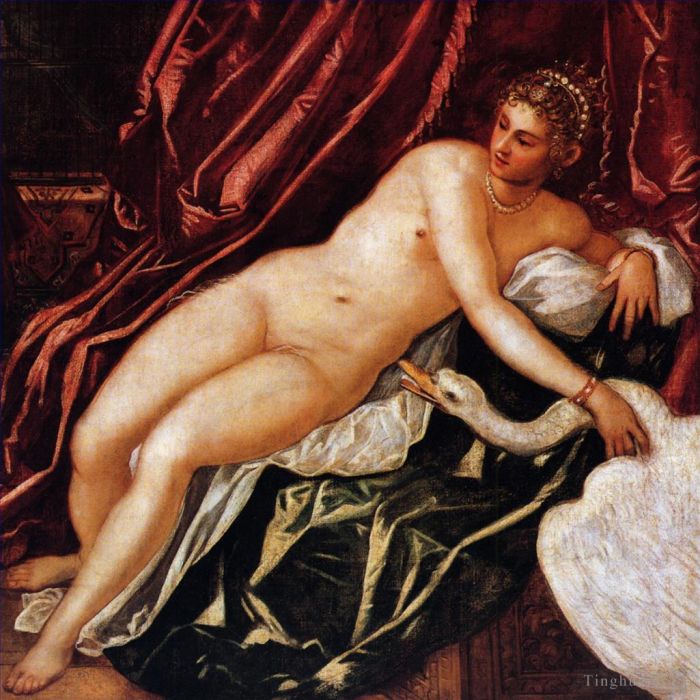 Tintoretto Ölgemälde - Leda und der Schwan