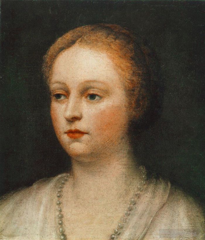 Tintoretto Ölgemälde - Porträt einer Frau