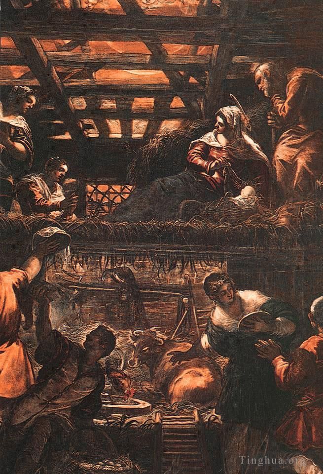 Tintoretto Ölgemälde - Die Anbetung der Hirten