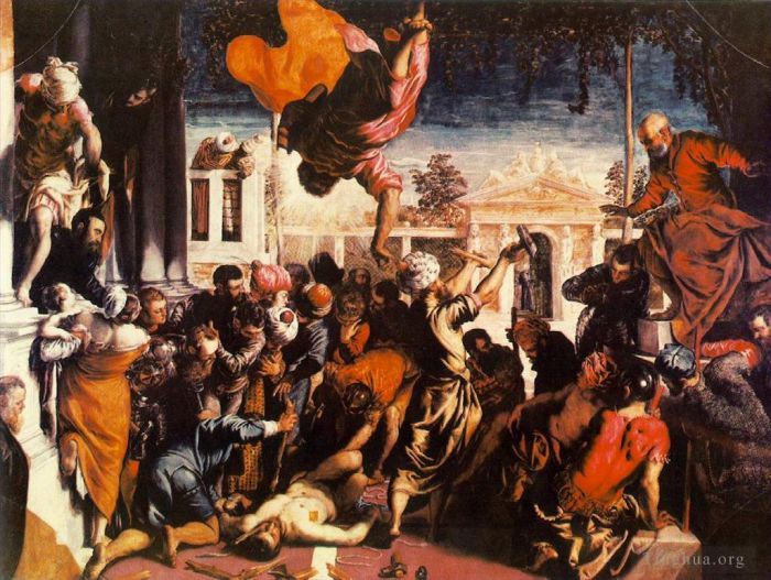 Tintoretto Ölgemälde - Das Wunder der Befreiung des Sklaven durch den Heiligen Markus