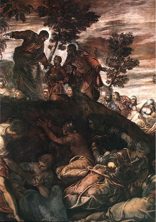 Tintoretto Ölgemälde - Das Wunder der Brote und Fische