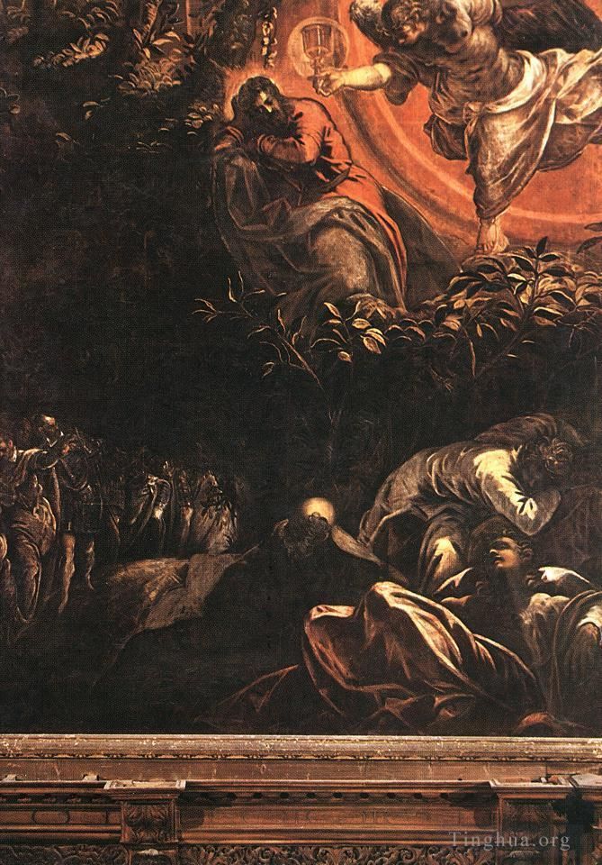 Tintoretto Ölgemälde - Das Gebet im Garten