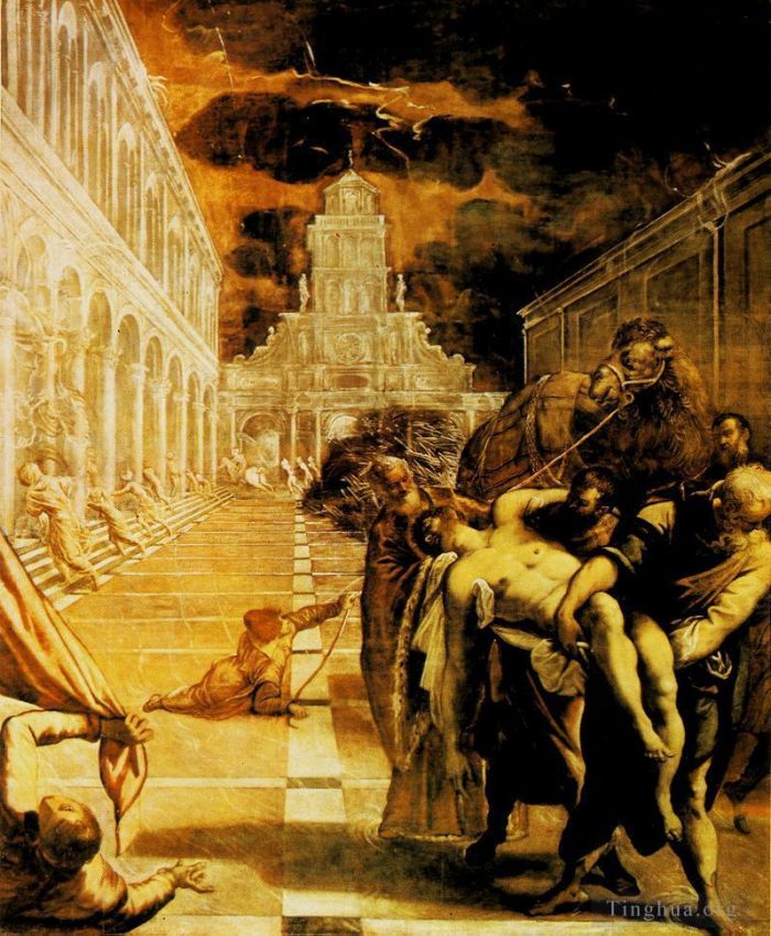 Tintoretto Ölgemälde - Der Diebstahl der Leiche des Heiligen Markus