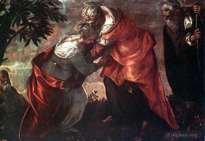 Tintoretto Ölgemälde - Die Heimsuchung