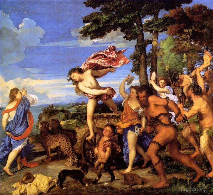 Titian Ölgemälde - Bacchus und Ariadne