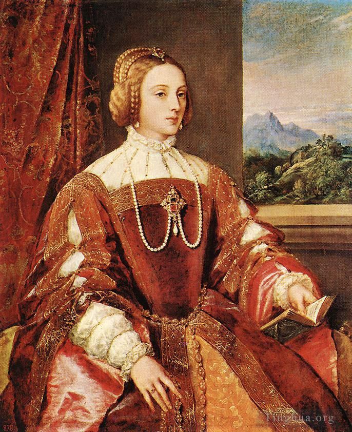Titian Ölgemälde - Kaiserin Isabel von Portugal
